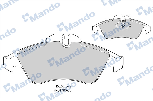 Комплект тормозных колодок дисковый тормоз MANDO MBF015014