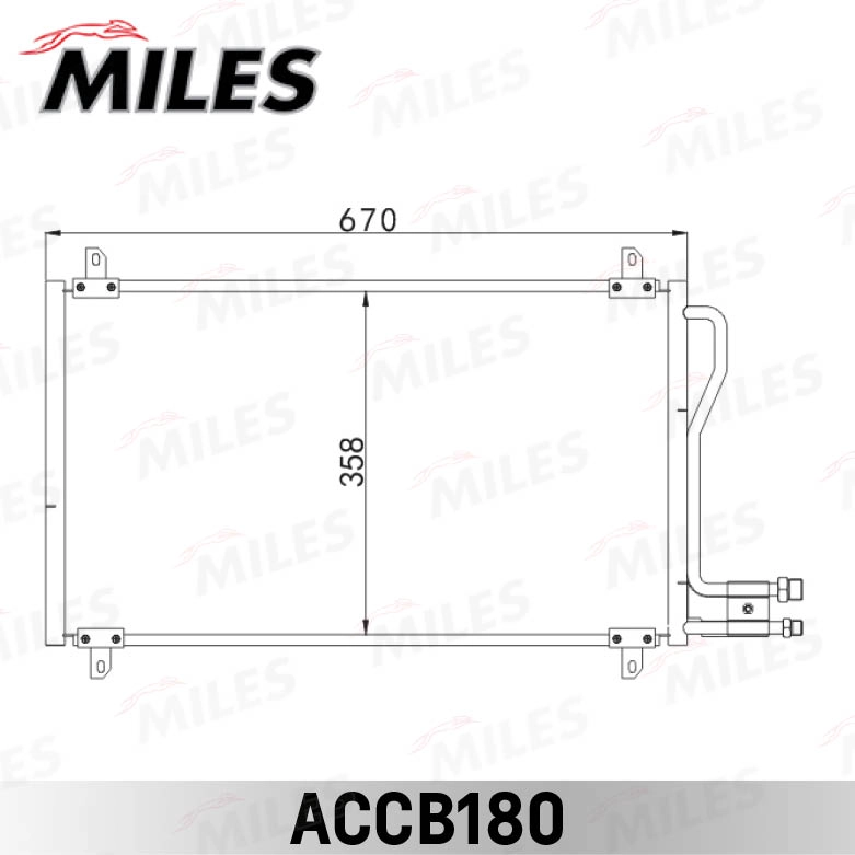 Конденсатор кондиционер MILES ACCB180