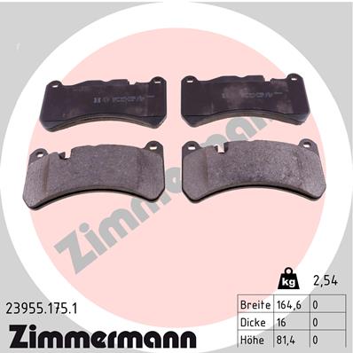 Комплект тормозных колодок дисковый тормоз ZIMMERMANN 23955.175.1