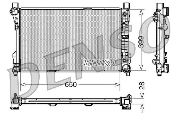 Радиатор охлаждение двигателя DENSO DRM17079