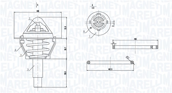 Термостат охлаждающая жидкость MAGNETI MARELLI 352317005120