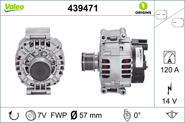 Генератор valeo origins new oe technology VALEO 439471