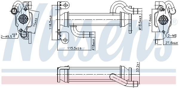 Радиатор рециркуляция ог first fit NISSENS 989400