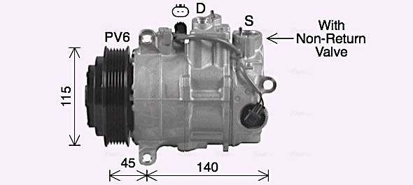 Компрессор кондиционер AVA QUALITY COOLING MSAK755