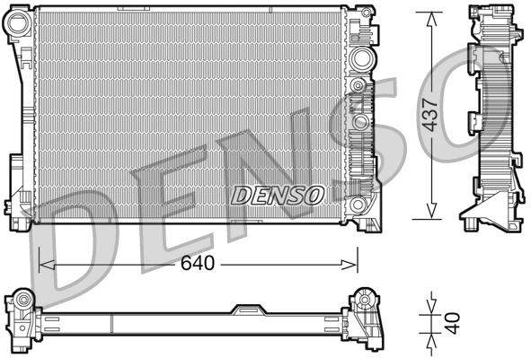 Радиатор охлаждение двигателя DENSO DRM17046