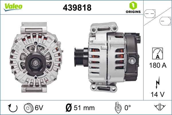 Генератор valeo origins new oe technology VALEO 439818