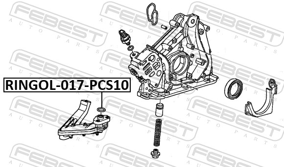 Прокладка сетчатый масляный фильтр FEBEST RINGOL-017-PCS10