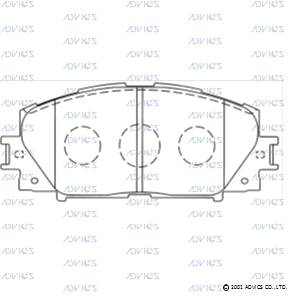 Комплект тормозных колодок дисковый тормоз ADVICS SN941