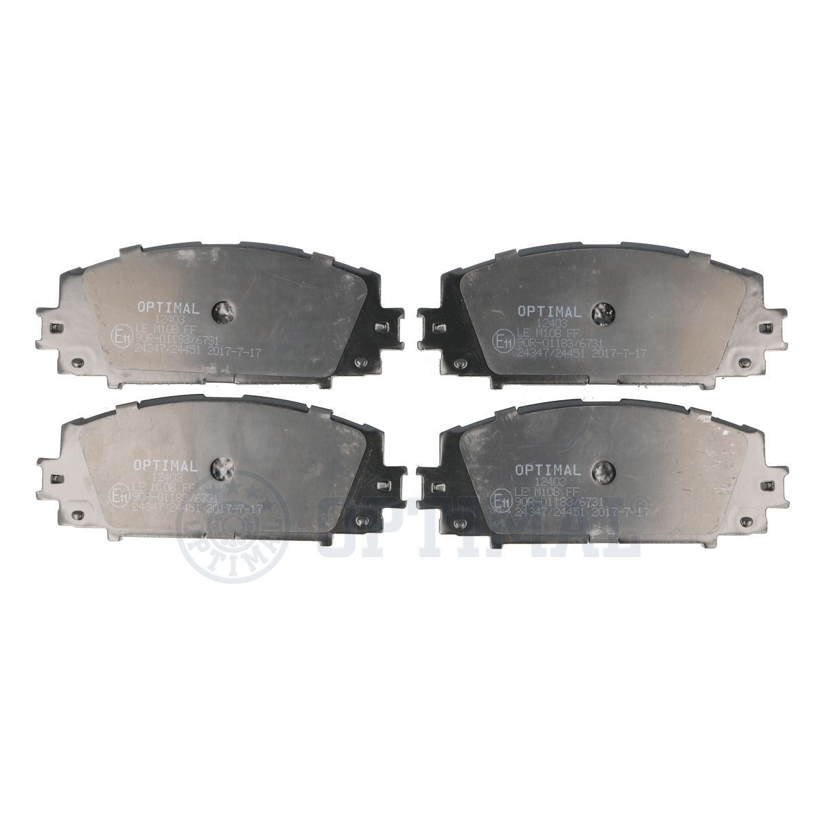 Комплект тормозных колодок дисковый тормоз OPTIMAL BP-12403