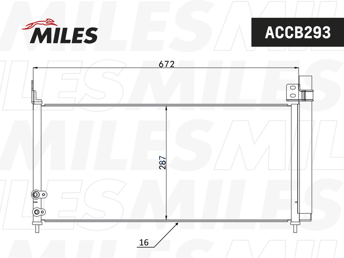 Конденсатор кондиционер MILES ACCB293