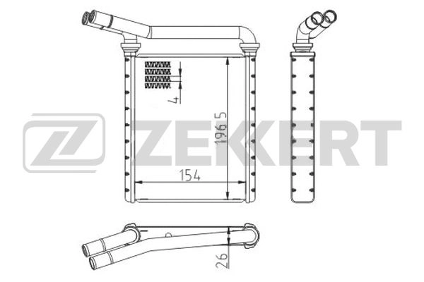 Теплообменник отопление салона ZEKKERT MK-5137