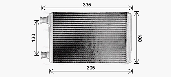 Теплообменник отопление салона AVA QUALITY COOLING MS6779