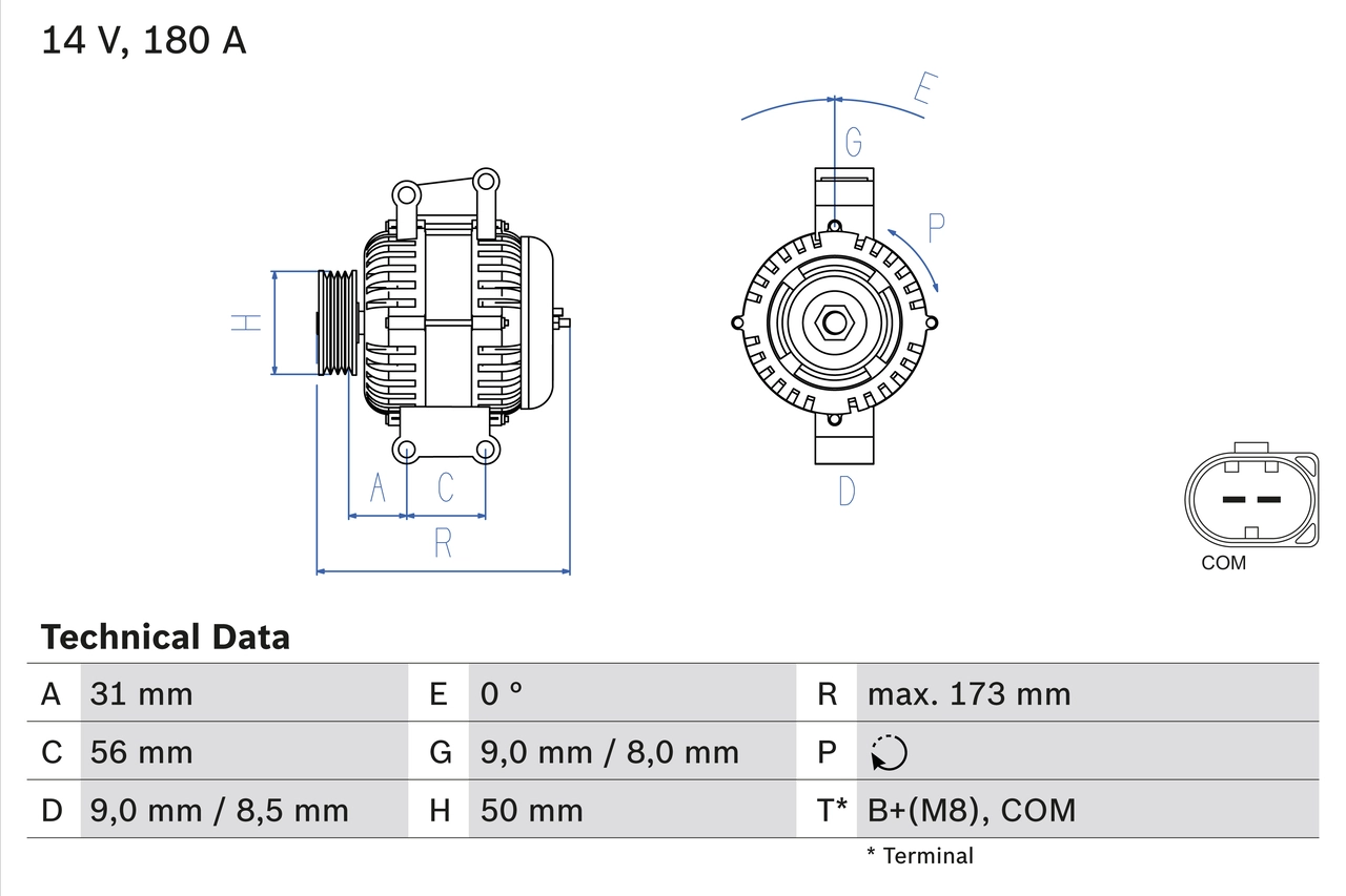 Генератор BOSCH 0 986 047 670