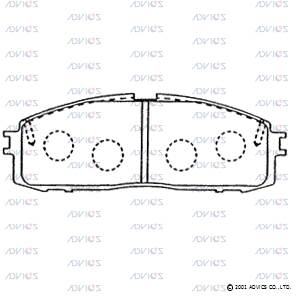 Комплект тормозных колодок дисковый тормоз ADVICS SN764