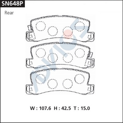 Комплект тормозных колодок дисковый тормоз ADVICS SN648P