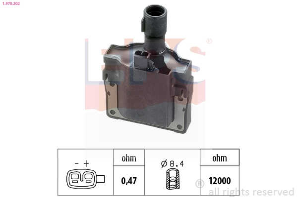 Катушка зажигания made in italy - oe equivalent EPS 1.970.202