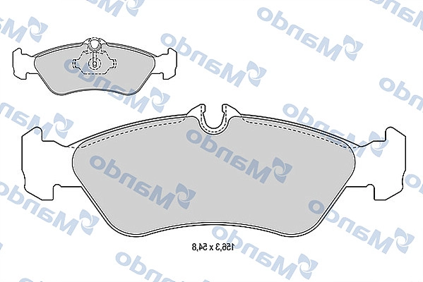 Комплект тормозных колодок дисковый тормоз MANDO MBF015013