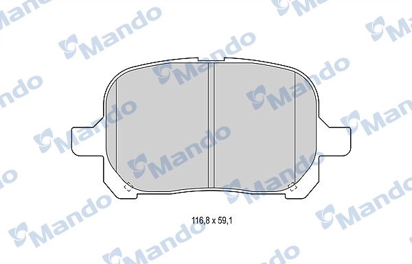 Комплект тормозных колодок дисковый тормоз MANDO MBF015857
