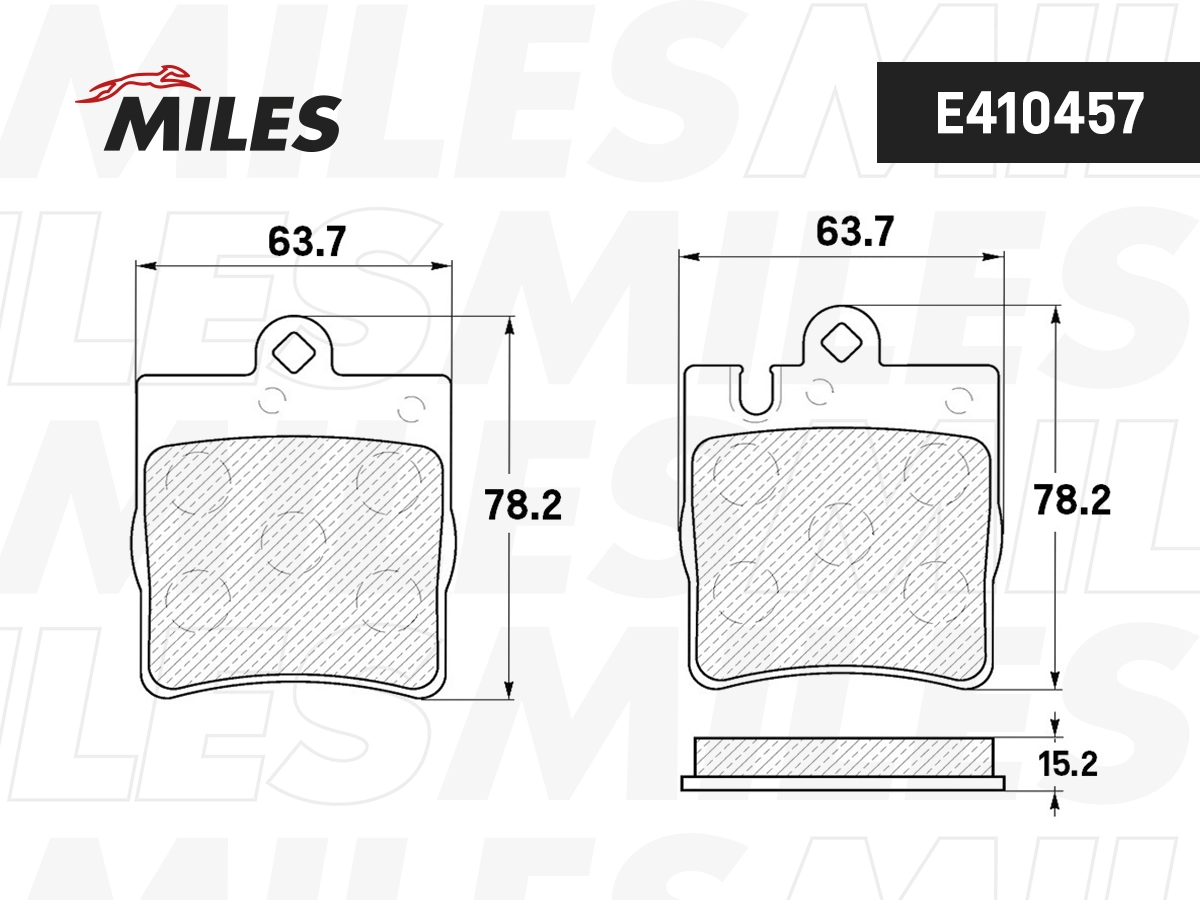 Комплект тормозных колодок дисковый тормоз MILES E410457