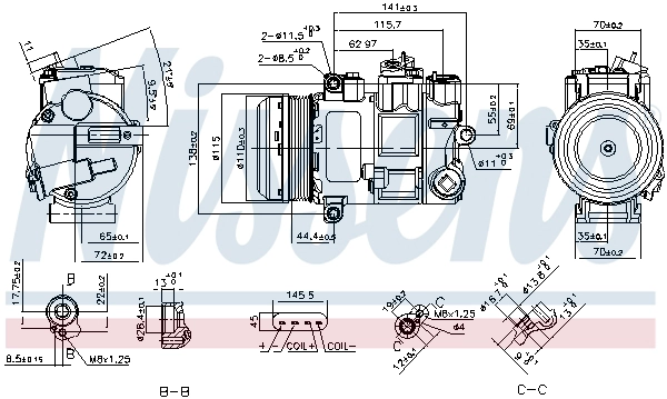 Компрессор кондиционер first fit NISSENS 890696