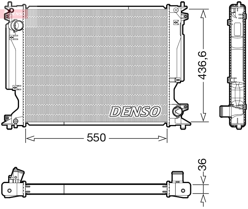 Радиатор охлаждение двигателя DENSO DRM51014