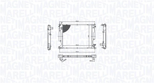 Радиатор охлаждение двигателя MAGNETI MARELLI 350213212400
