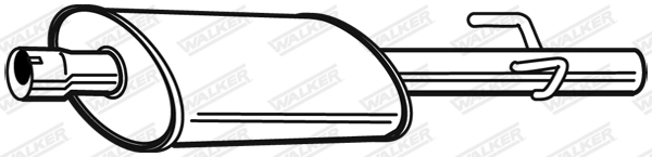 Средний глушитель выхлопных газов WALKER PRODUCTS 22879