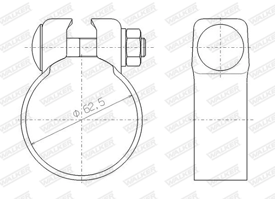 Клемма система выпуска WALKER PRODUCTS 80365