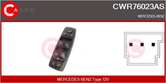 Выключатель стеклолодъемник brand new hq CASCO CWR76023AS