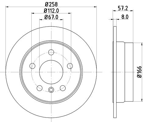 Тормозной диск pro HELLA/BEHR/PAGID 8DD 355 111-101