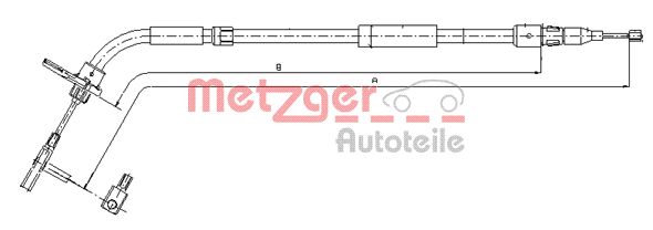 Тросик cтояночный тормоз METZGER 10.9334