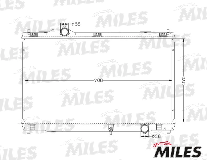 Радиатор охлаждение двигателя MILES ACRB214