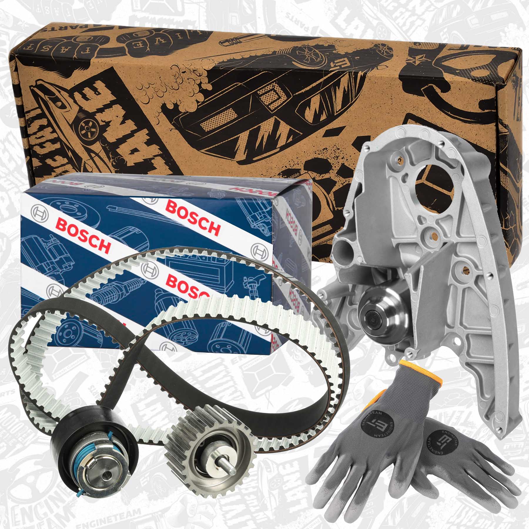 Водяной насос + комплект зубчатого ремня boxet service kit ET ENGINETEAM RM0025