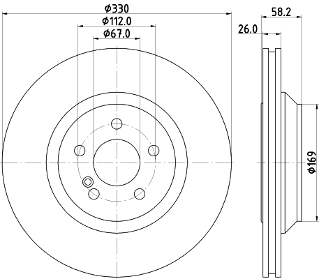 Тормозной диск pro HELLA/BEHR/PAGID 8DD 355 116-281