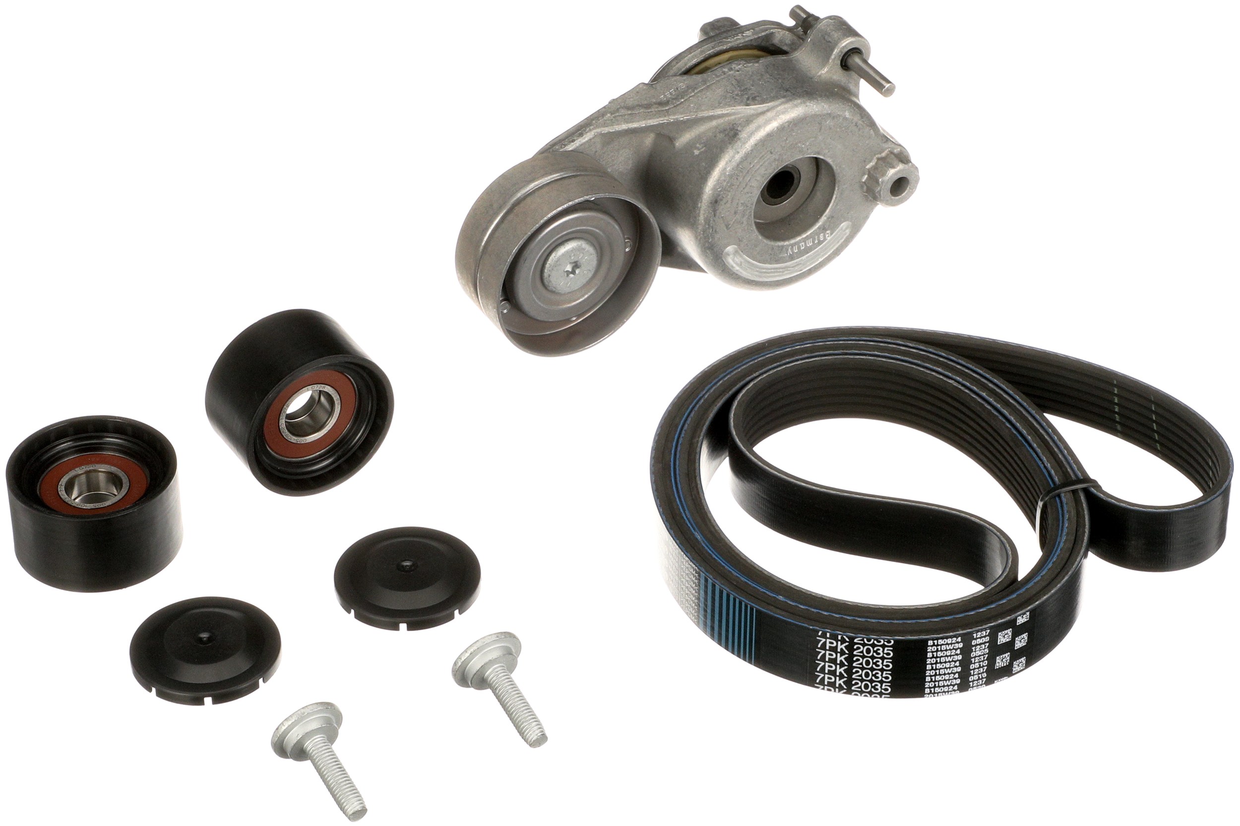 Водяной насос + комплект ручейковых ремней micro-v kit GATES KP17PK2035-1