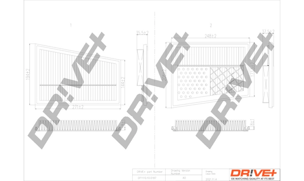 Воздушный фильтр DR!VE+ DP1110.10.0187