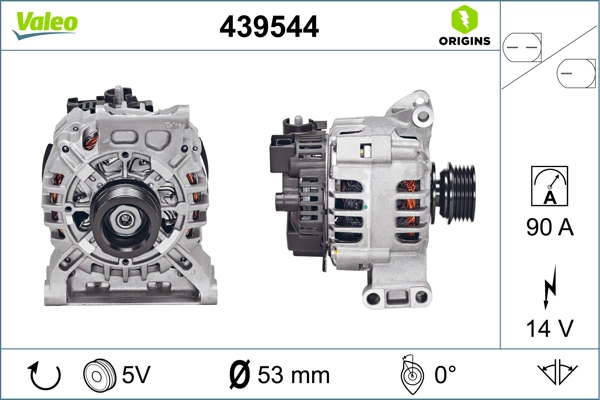 Генератор valeo origins new oe technology VALEO 439544