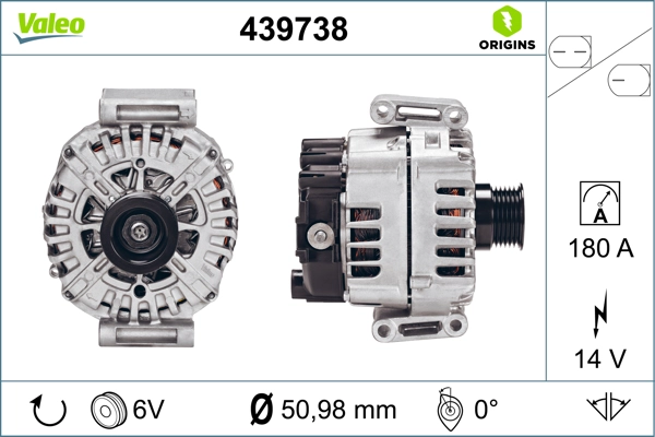 Генератор valeo origins new oe technology VALEO 439738