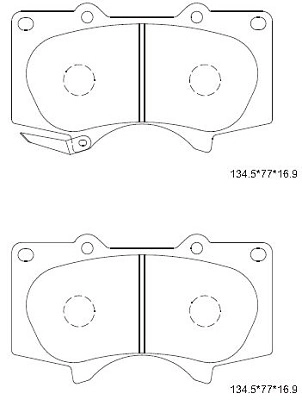 Комплект тормозных колодок дисковый тормоз ASIMCO KD2482