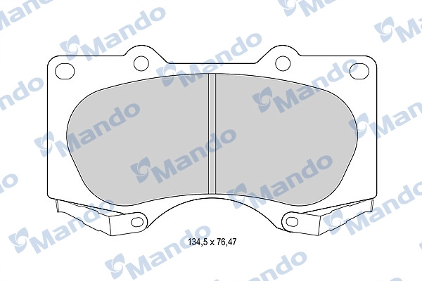 Комплект тормозных колодок дисковый тормоз MANDO MBF015614