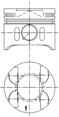 Поршень KOLBENSCHMIDT 41882610