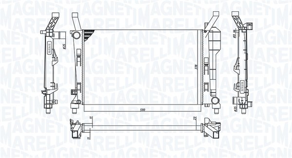 Радиатор охлаждение двигателя MAGNETI MARELLI 350213126200