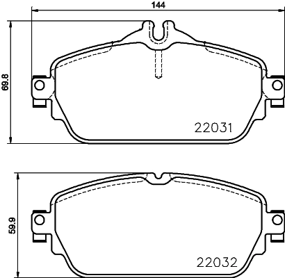 Комплект тормозных колодок дисковый тормоз HELLA/BEHR/PAGID 8DB 355 021-551