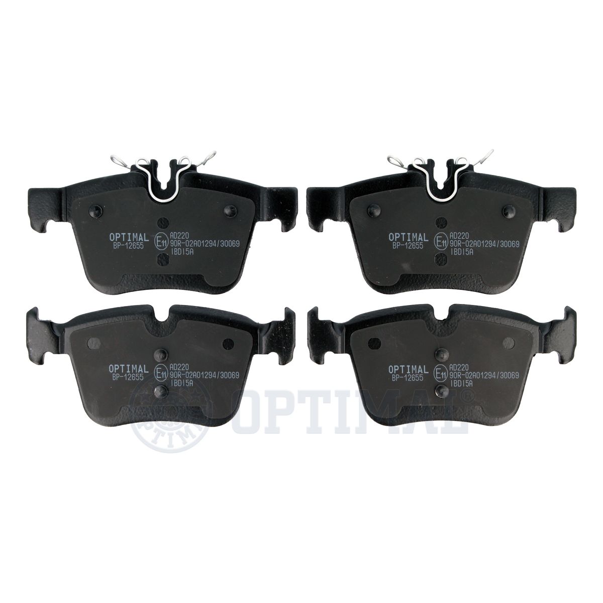 Комплект тормозных колодок дисковый тормоз OPTIMAL BP-12655