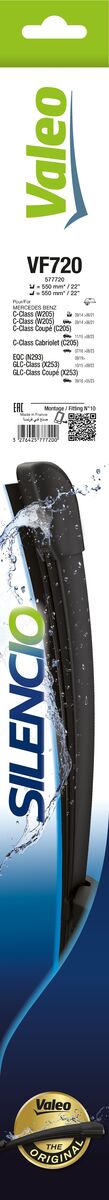 Щетка стеклоочистителя silencio flat blade set VALEO 577720