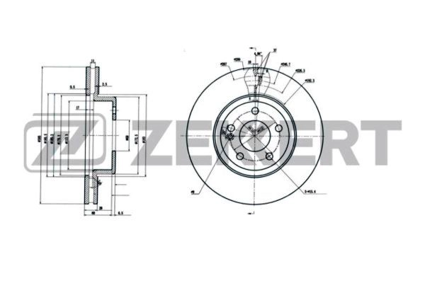 Тормозной диск ZEKKERT BS-6194