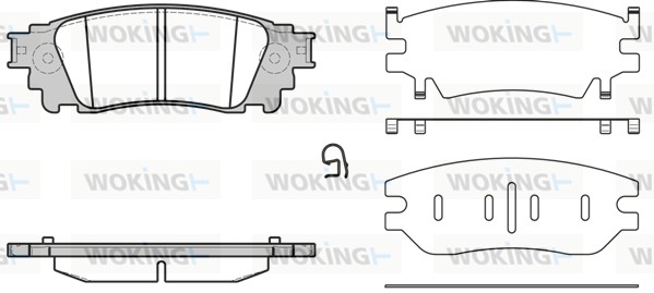 Комплект тормозных колодок дисковый тормоз WOKING P17363.00