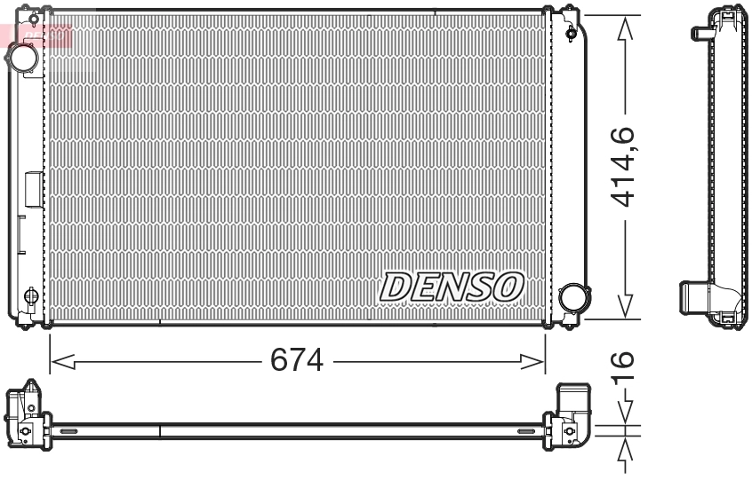Радиатор охлаждение двигателя DENSO DRM50149