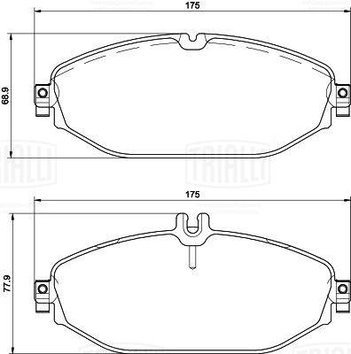 Комплект тормозных колодок дисковый тормоз TRIALLI PF 4402CR