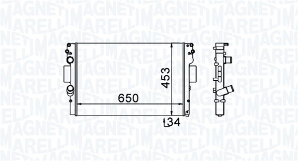 Радиатор охлаждение двигателя MAGNETI MARELLI 350213154000